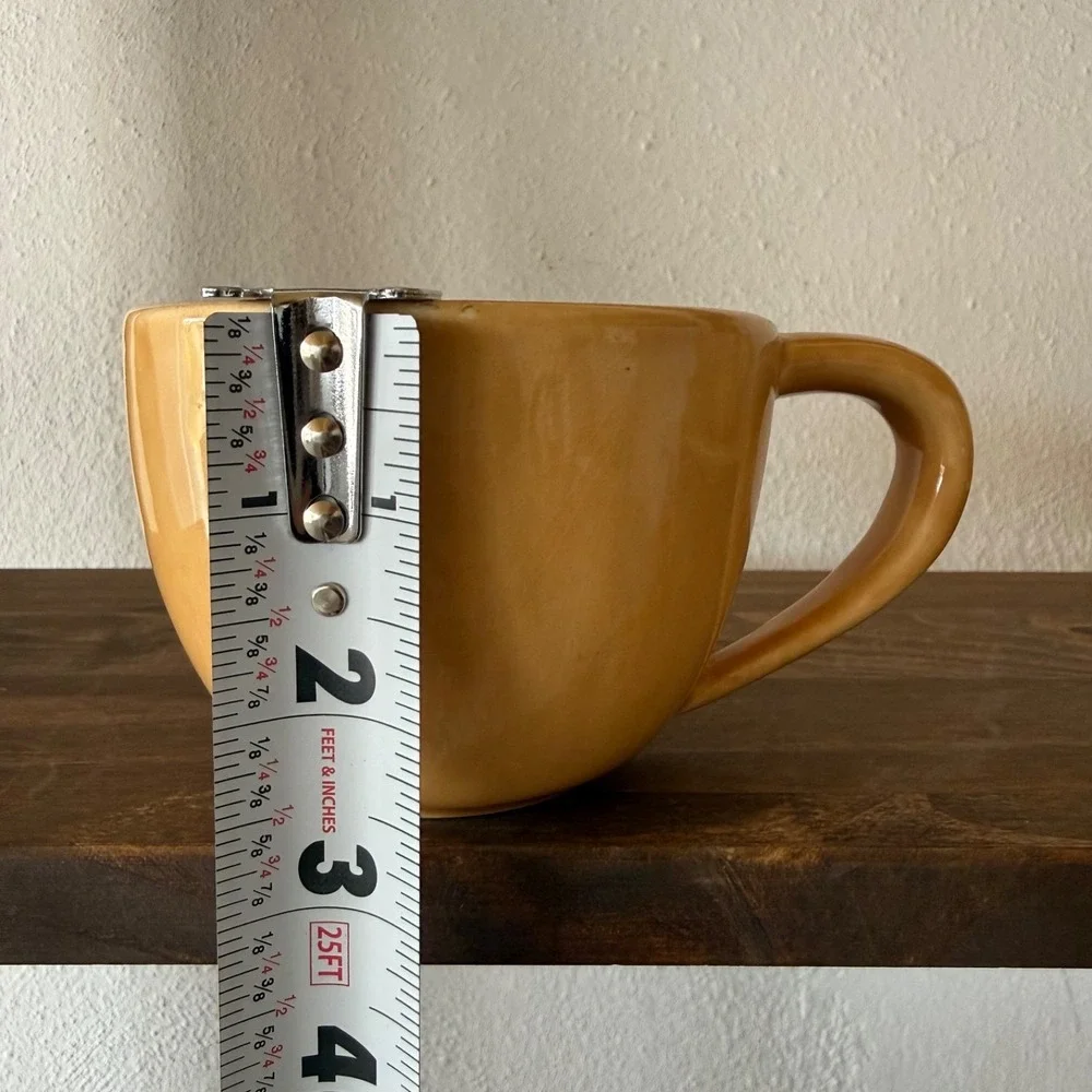 Vintage Pottery‎ Barn Sausalito Amber Espresso Cup Saucer Set 8pc Mexico